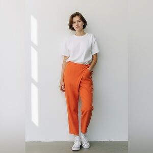 Tibi orange silk pant